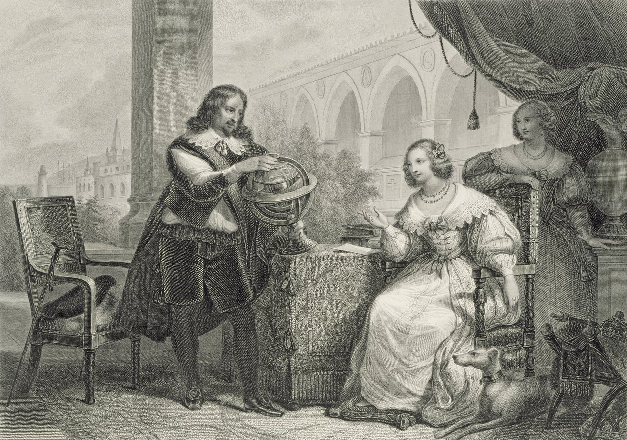 Christina (1626-89) İsveç Kraliçesi, bir dizi Ünlü Kadından, Jean Denis Nargeot (1795-s.1865) tarafından oyulmuş by Charles Abraham Chasselat