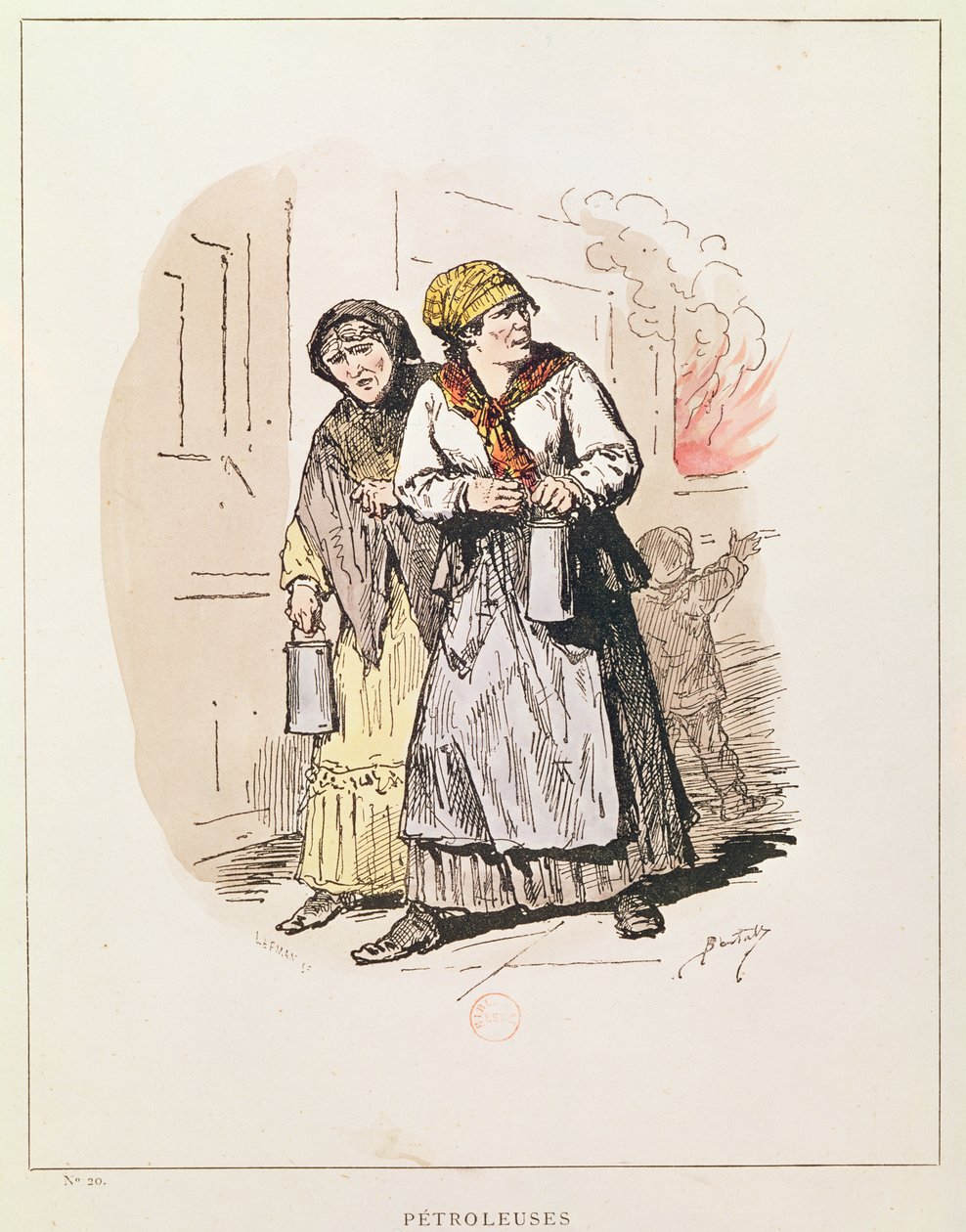 Komünün İki Petrolü, 1871 (renkli gravür) by Charles Albert d Arnoux Bertall