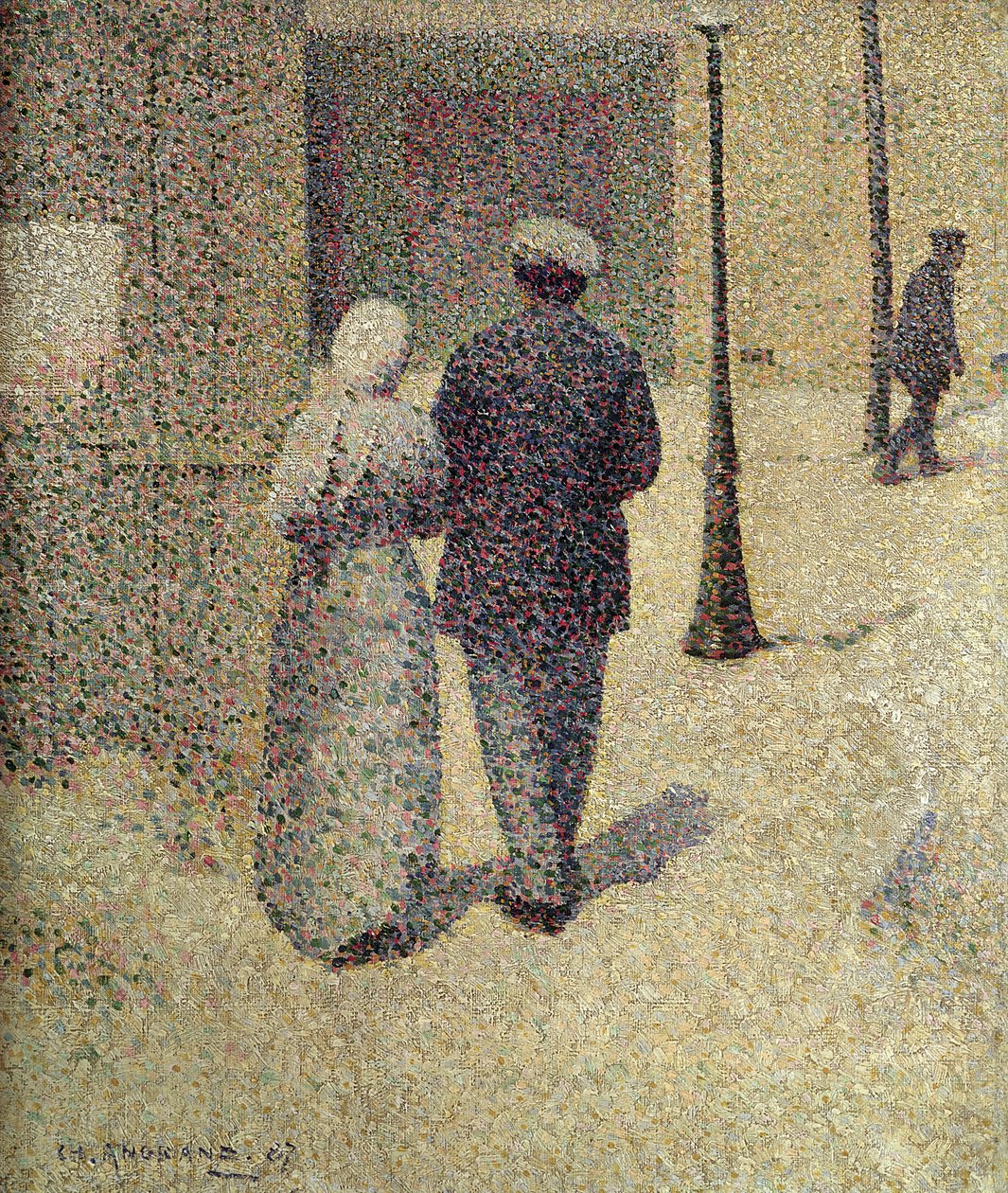 Sokakta Bir Çift, 1887 by Charles Angrand