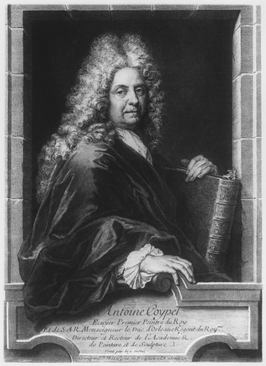 Antoine Coypel, kendi portresinden sonra, Jean Baptiste Masse (1687-1767) 1717 tarafından oyulmuş by Charles Antoine Coypel