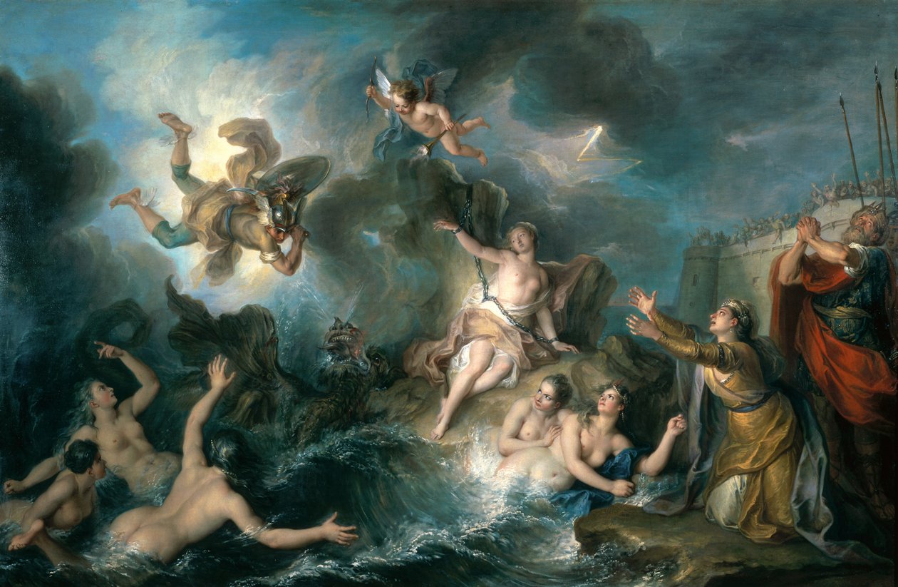 Perseus Andromeda'yı Kurtarmak by Charles Antoine Coypel