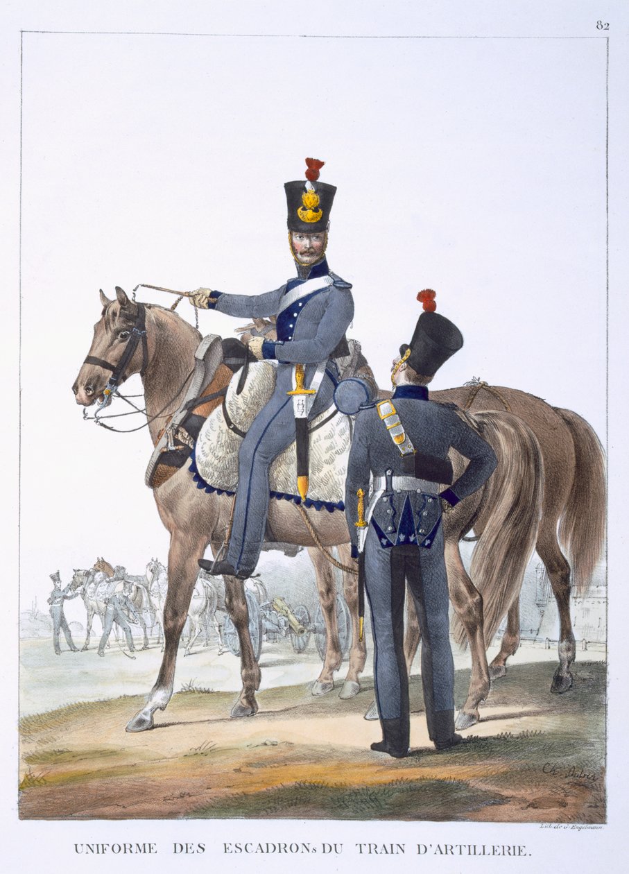 Topçu Filosu Üniforması, 1823 by Charles Aubry