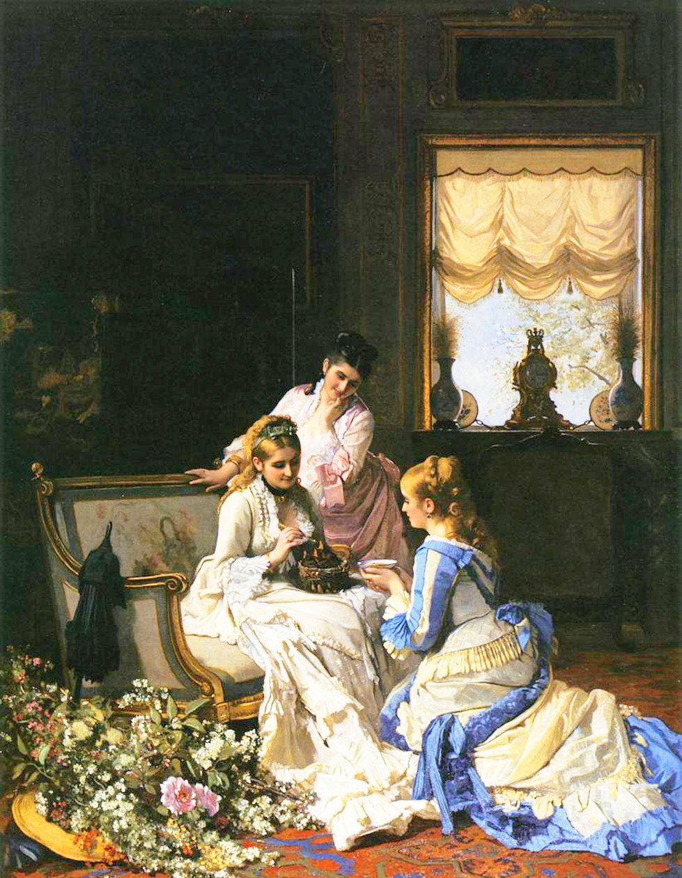 ನೆಸ್ಟ್ ಟರ್ಕ್ ಹೊಂದಿರುವ ಹುಡುಗಿಯರು by Charles Baugniet