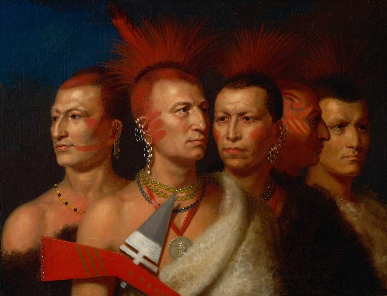 Genç Omahaw, Savaş Kartalı, Küçük Missouri ve Pawnees by Charles Bird King