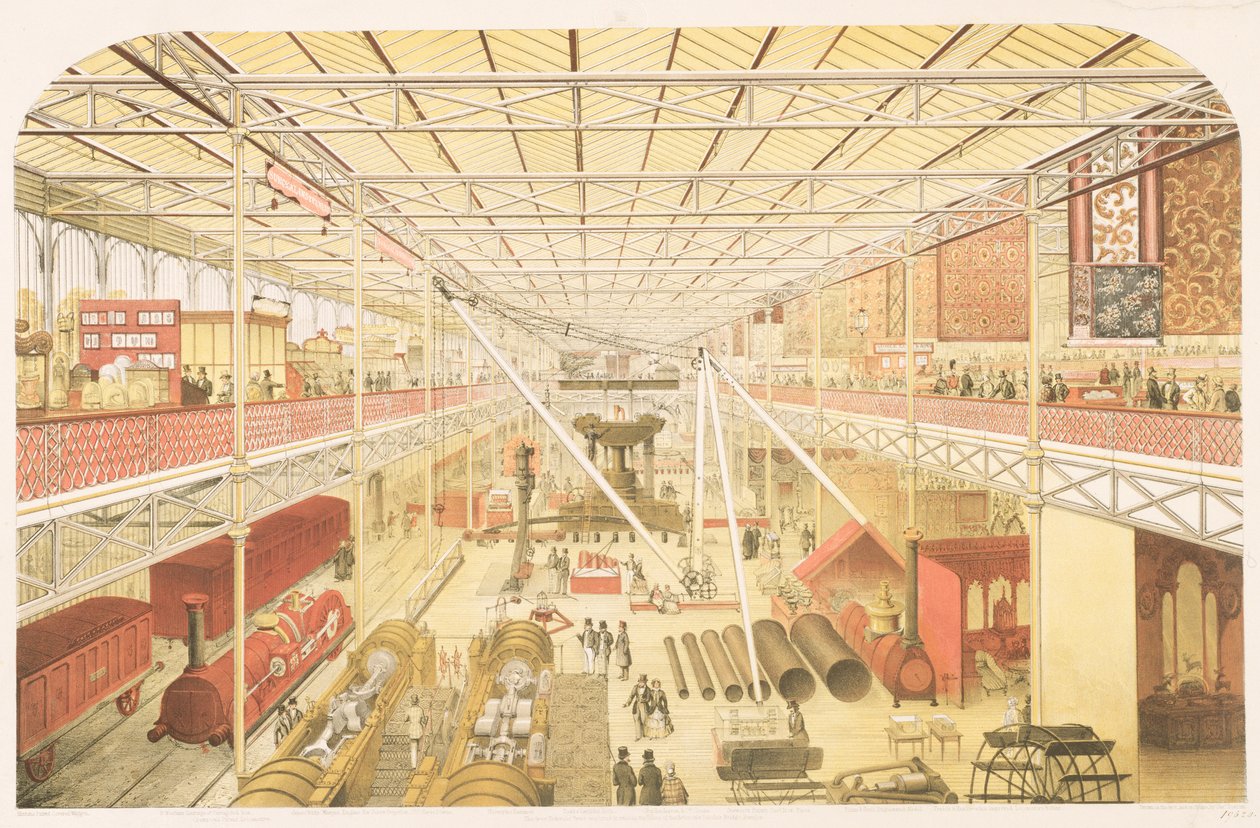 İngiliz Makine Departmanı, Tüm Ulusların Büyük Endüstriyel Sergisinin 5. Sınıfı, 1851, sanatçı tarafından oyulmuş, pub. Ackermann und Co., 1851 tarafından by Charles Burton
