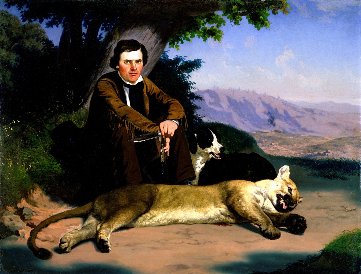 Peter Quivey ve Dağ Aslanı by Charles Christian Nahl