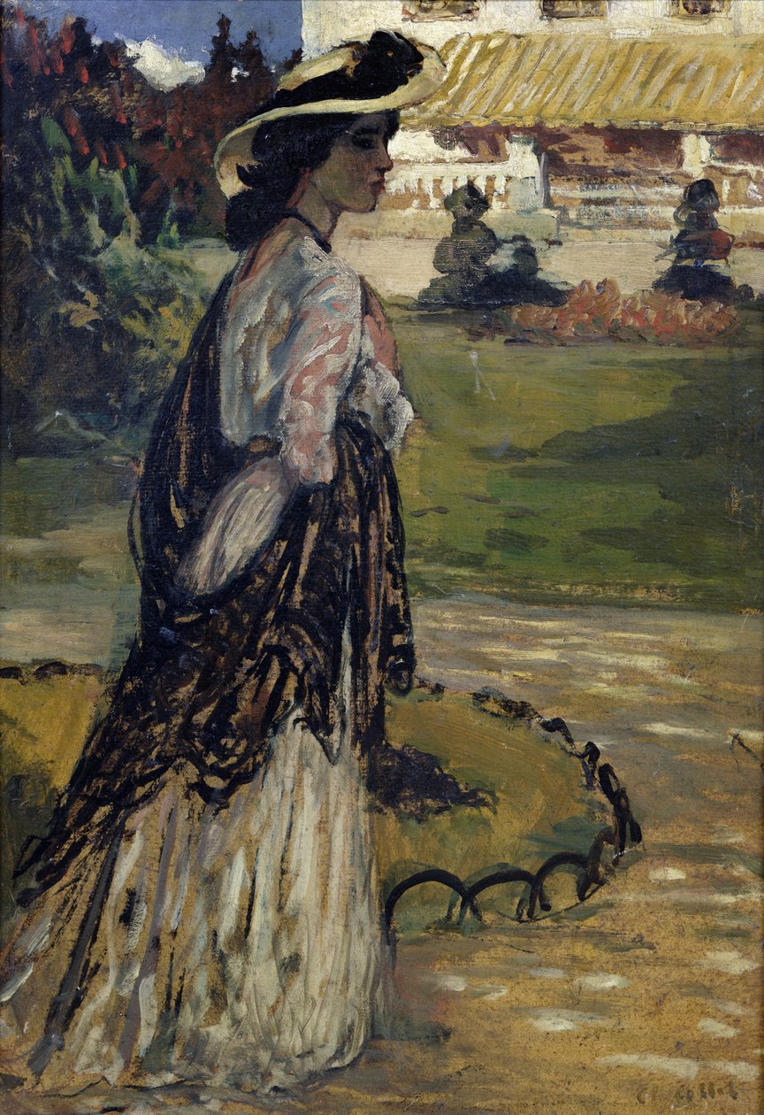 Kadın bir parkta by Charles Cottet