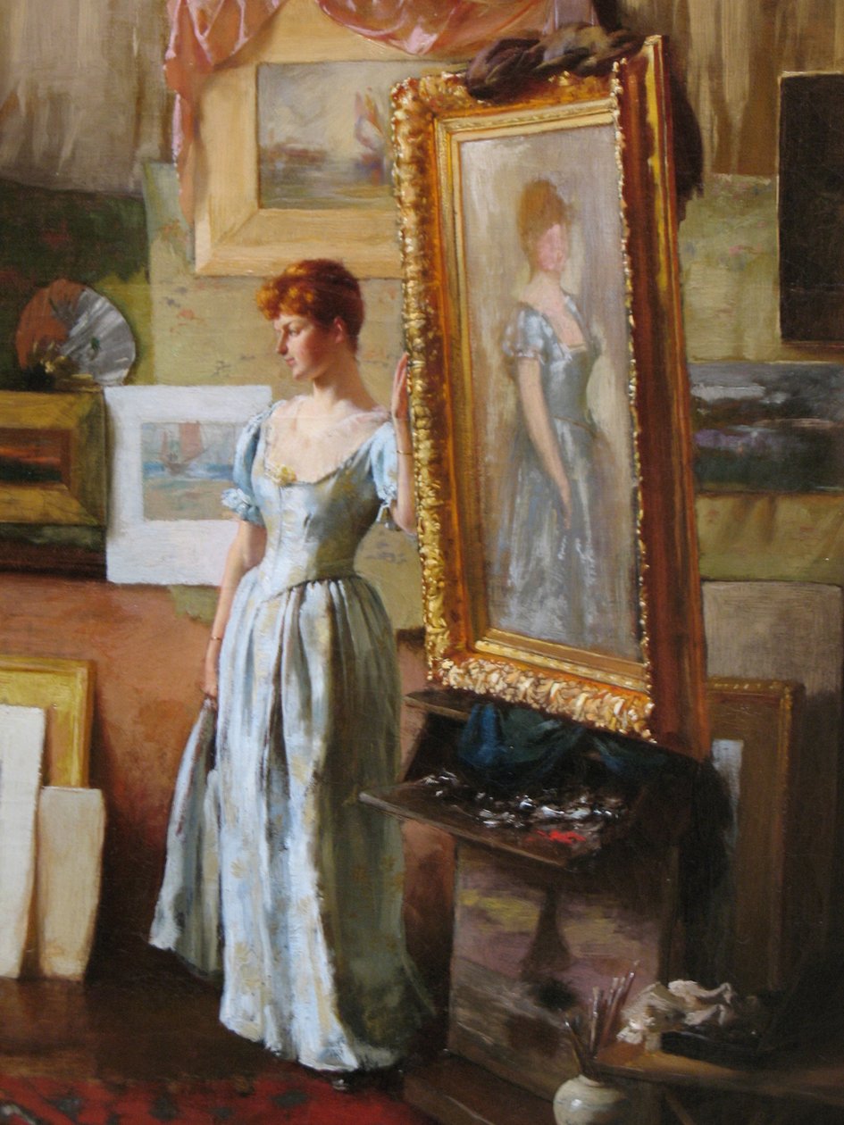 Adil eleştirmenler detay by Charles Courtney Curran