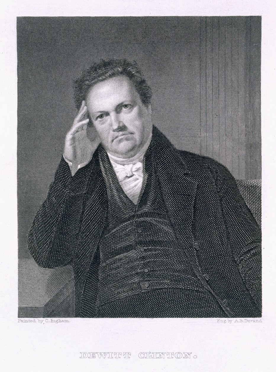 Asher Brown Durand (1796-1869) tarafından oyulmuş DeWitt Clinton, by Charles Cromwell Ingham