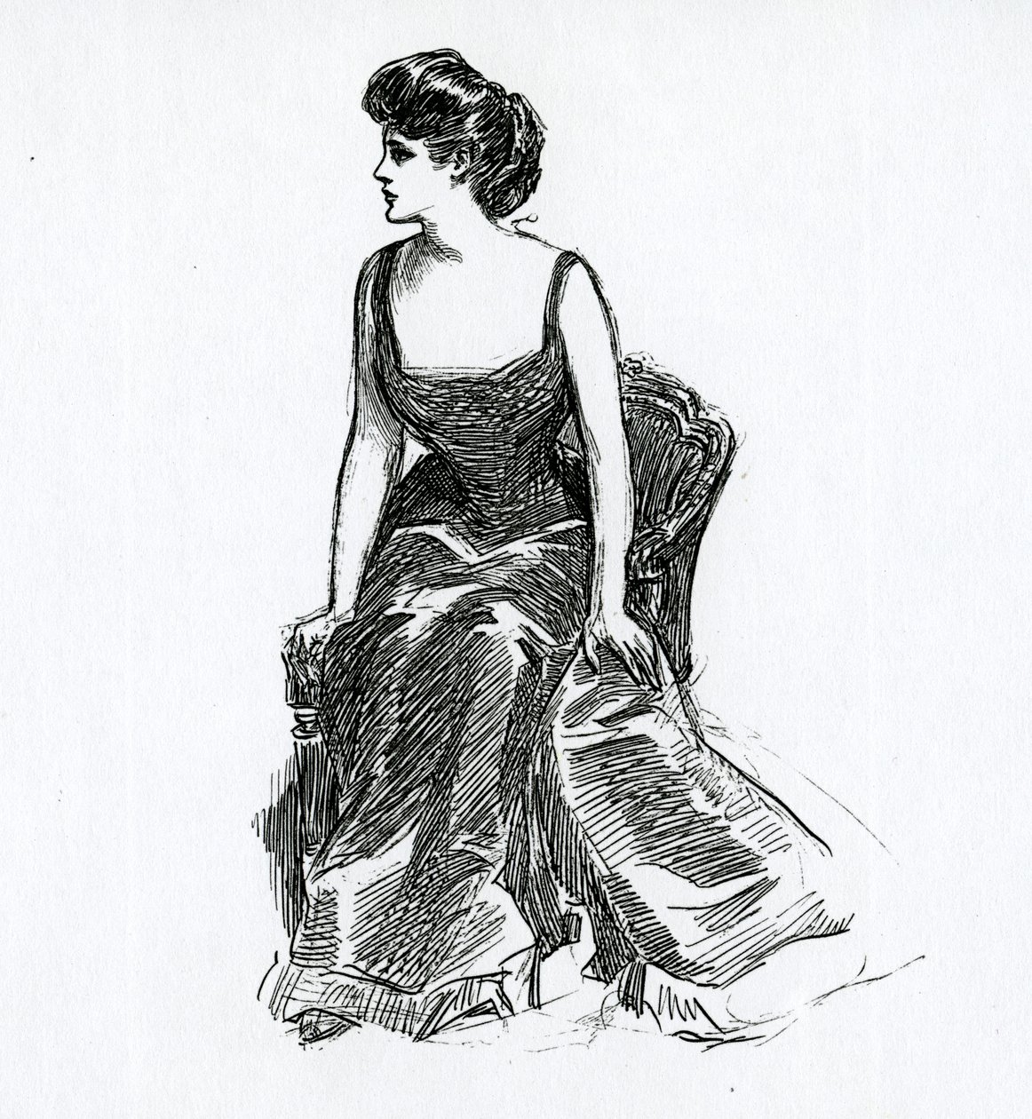 ಎ ಗಿಬ್ಸನ್ ಗರ್ಲ್, ಸಿ.1902 ಟರ್ಕ್ by Charles Dana Gibson