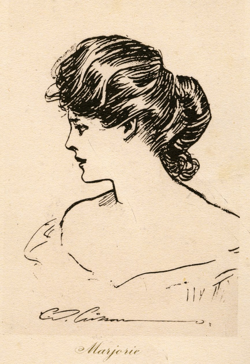 Marjorie, Gibson Kızı, 1900 dolayları by Charles Dana Gibson