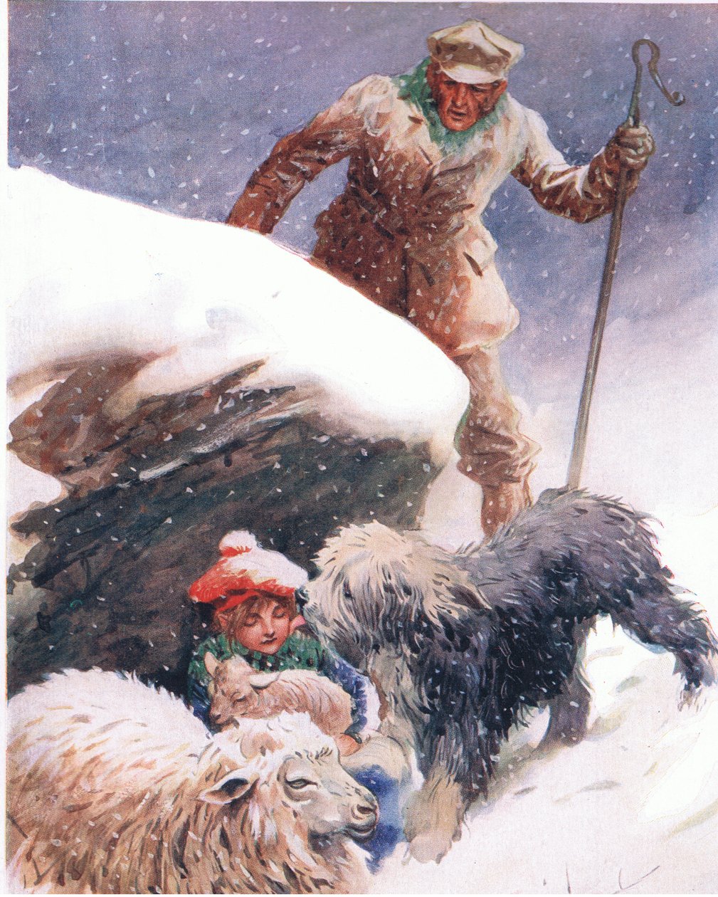 Found, from The Big Book for Children (Herbert Strang) published by Humphrey Milford, Oxford University Press, c.1920  by Charles Edmund Brock