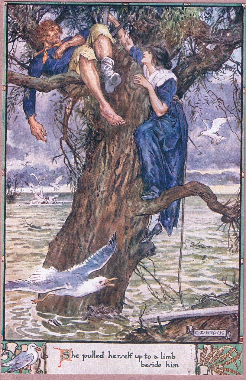 Kendini onun yanında bir uzuvya çekti. by Charles Edmund Brock