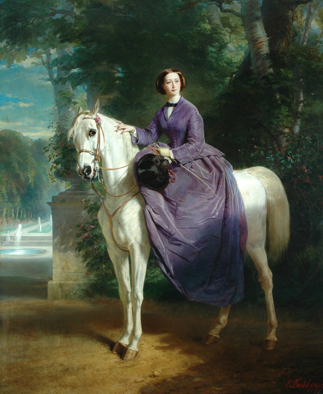Empress Eugenie, 1857  by Charles Edouard Boutibonne