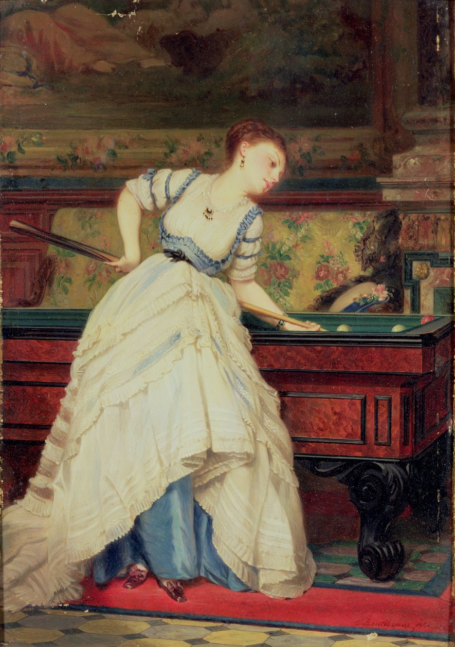 Bilardo Oyunu, 19. yüzyıl by Charles Edouard Boutibonne