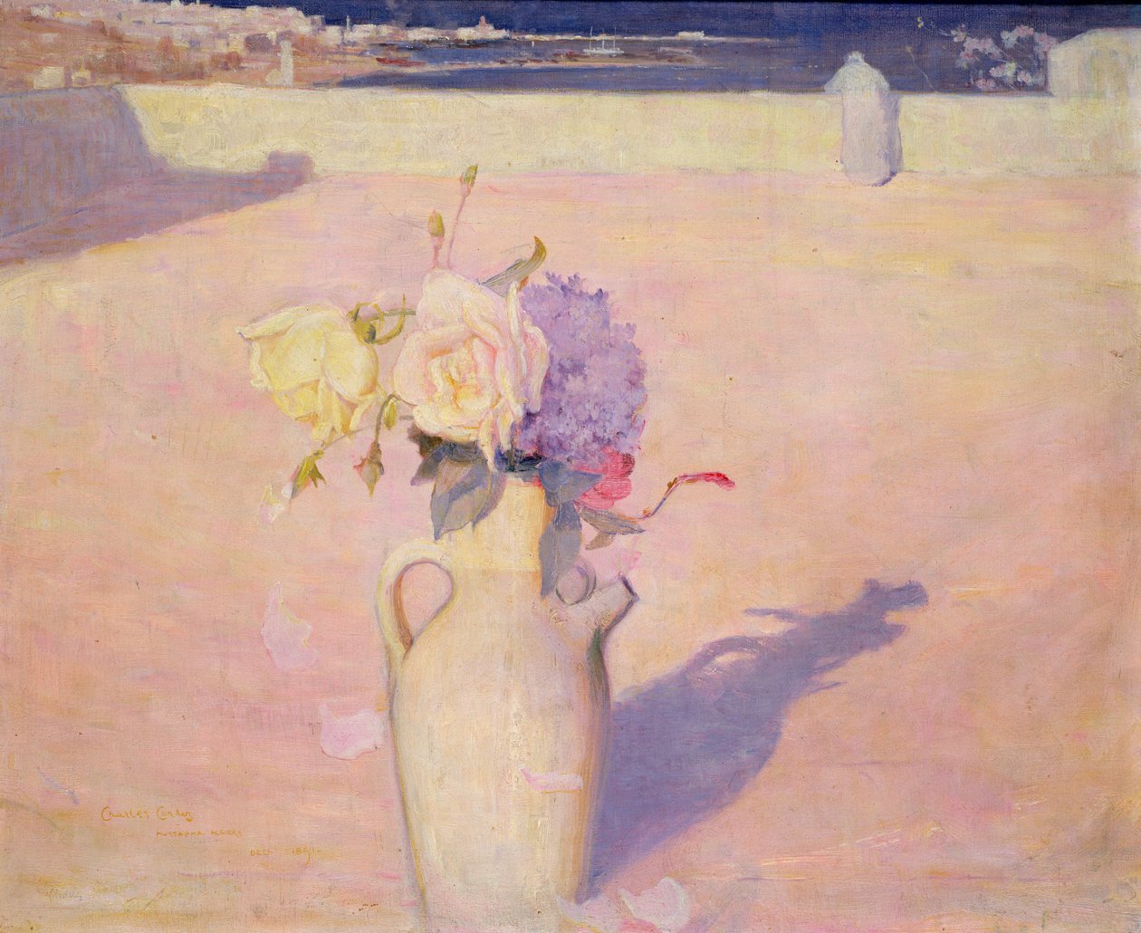 Vazoda Çiçekler Mustafa Arka Planı, Cezayir, 1891 by Charles Edward Conder