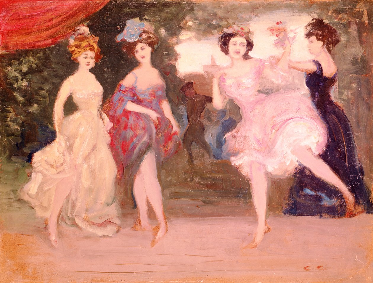 Sahnede Dans Eden Dört Kız by Charles Edward Conder