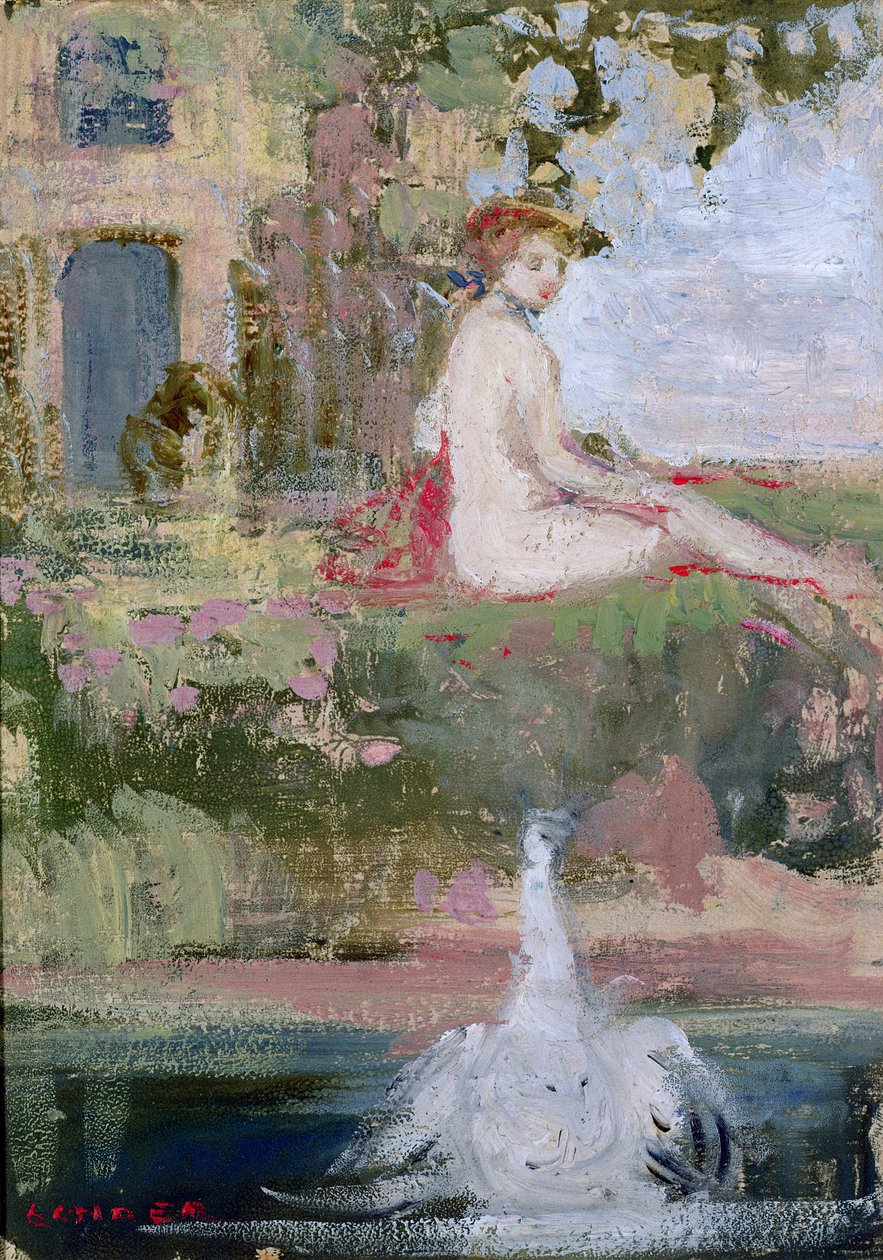 Leda and the Swan  by Charles Edward Conder