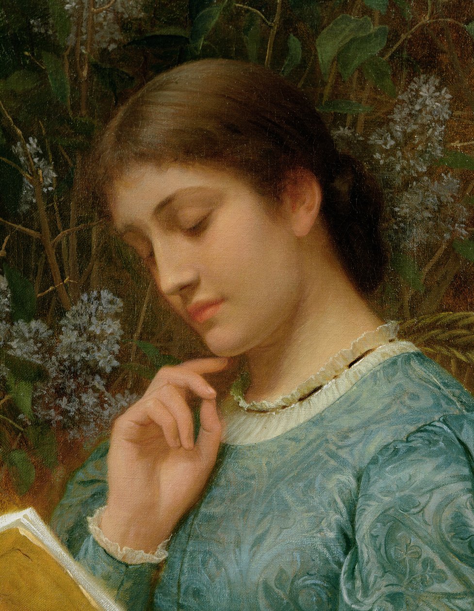 Kız Okuma (Muhtemelen Kate Dickens) by Charles Edward Perugini
