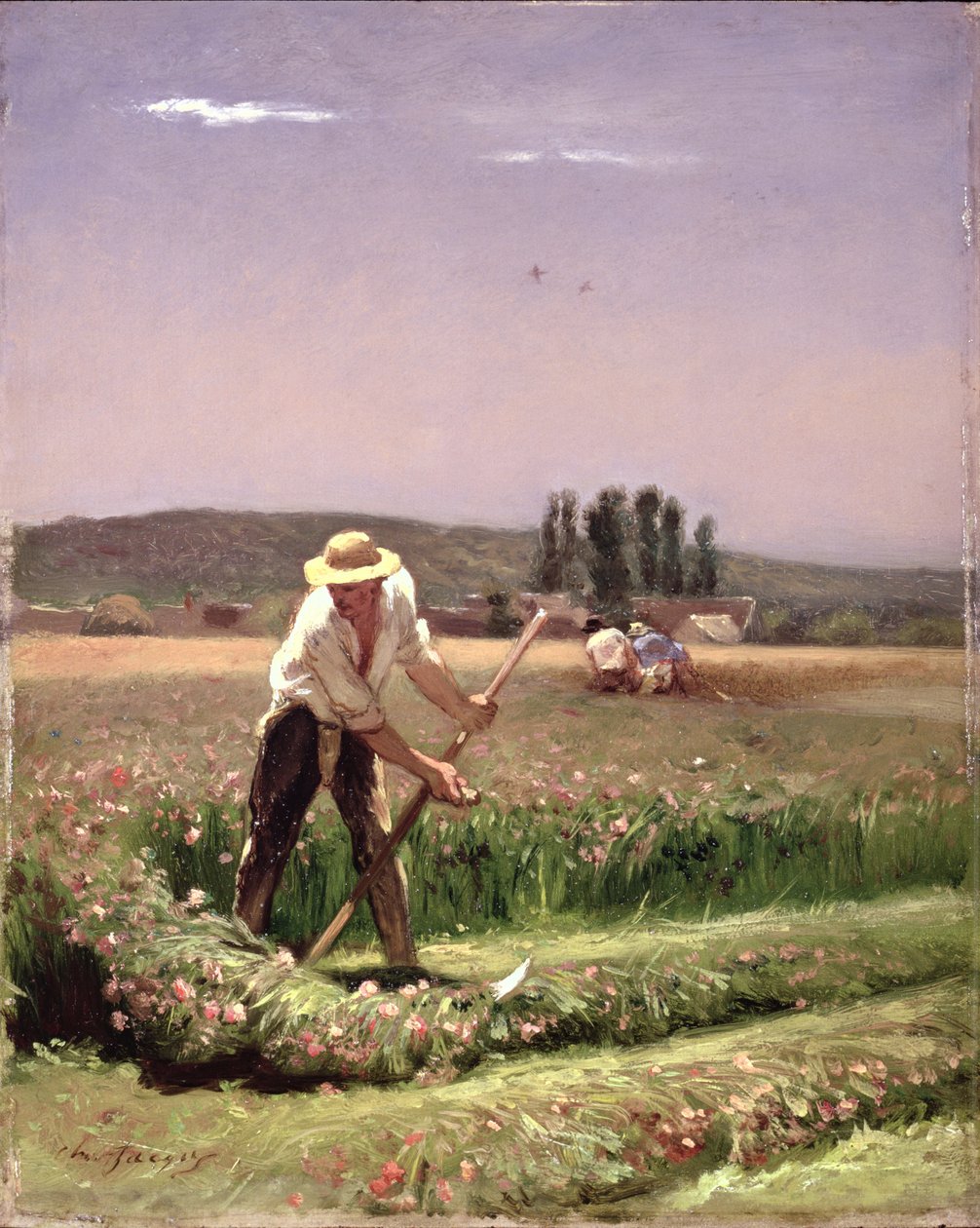 Bir köylü, biçme by Charles Emile Jacque