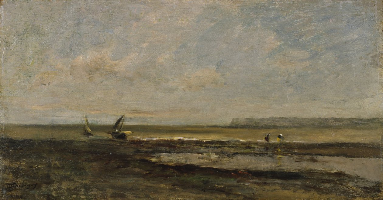 plaj sahnesi by Charles Francois Daubigny