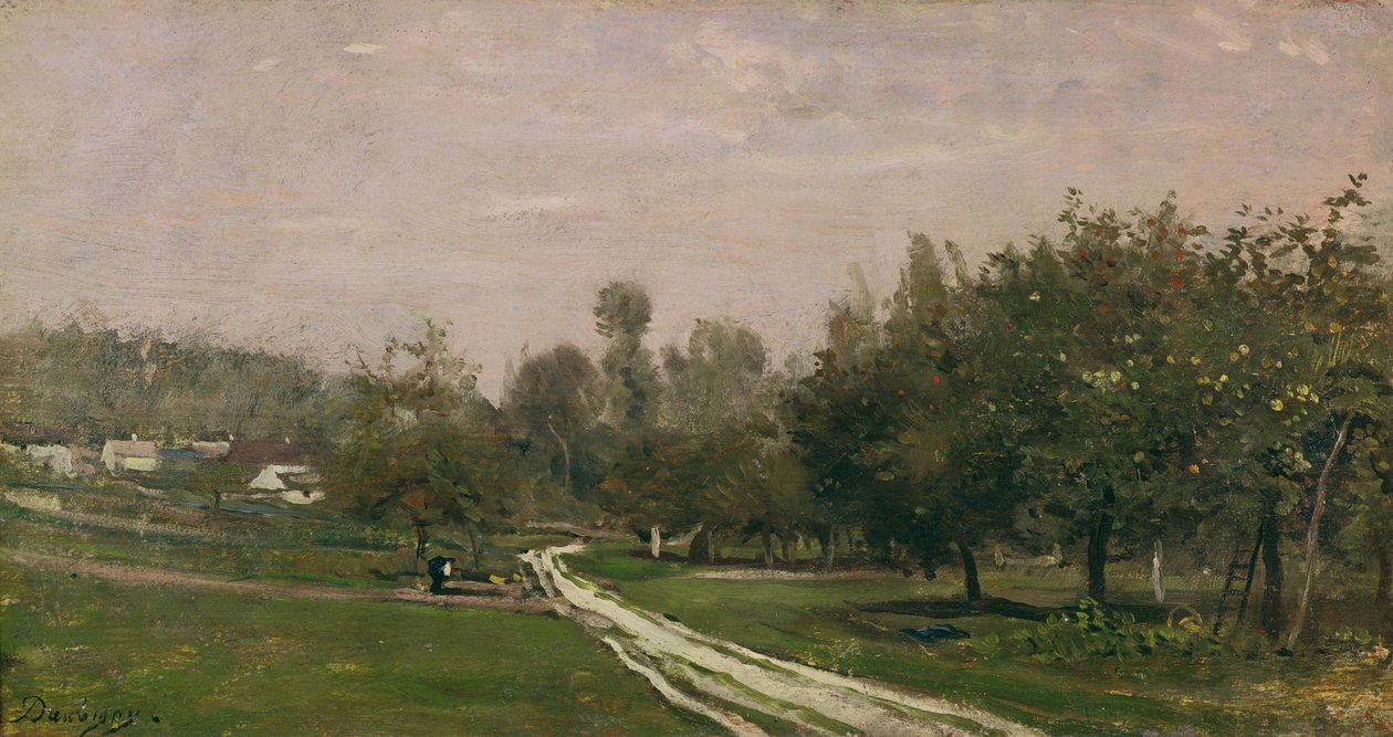 Butry, Valmondois yakınlarında tuval üzerine yağlı boya by Charles Francois Daubigny