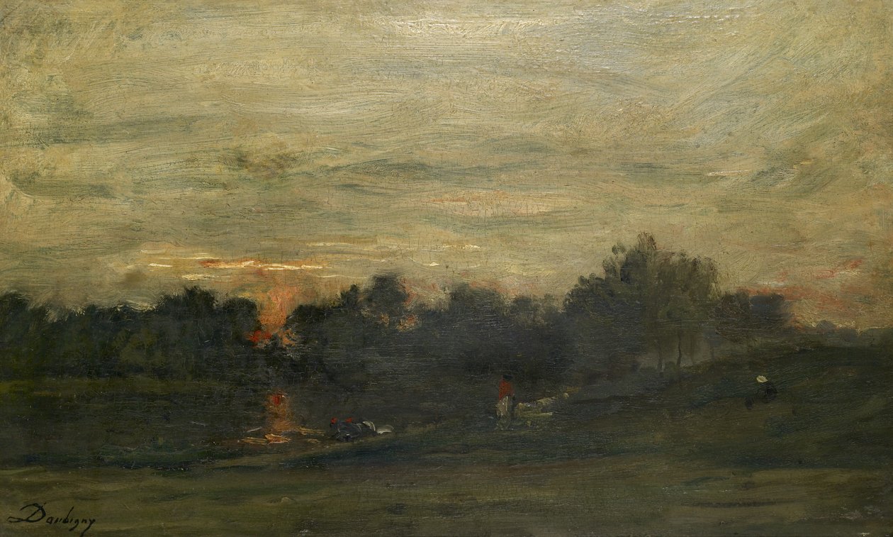 Manzara: Gün Batımı by Charles Francois Daubigny