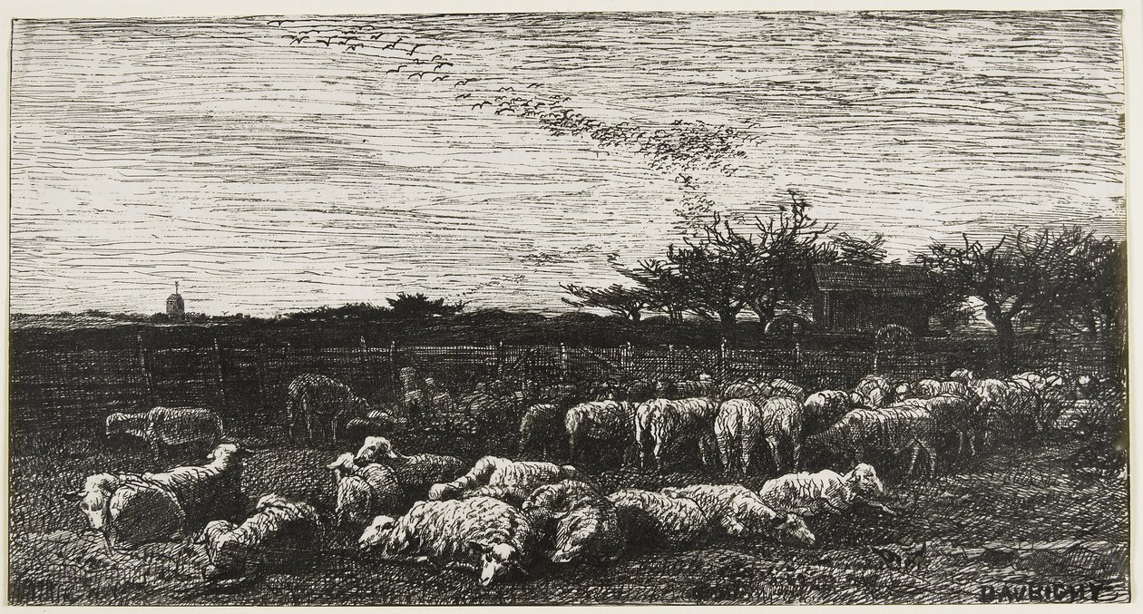 Grand Parc a Moutons, 1862 by Charles Francois Daubigny