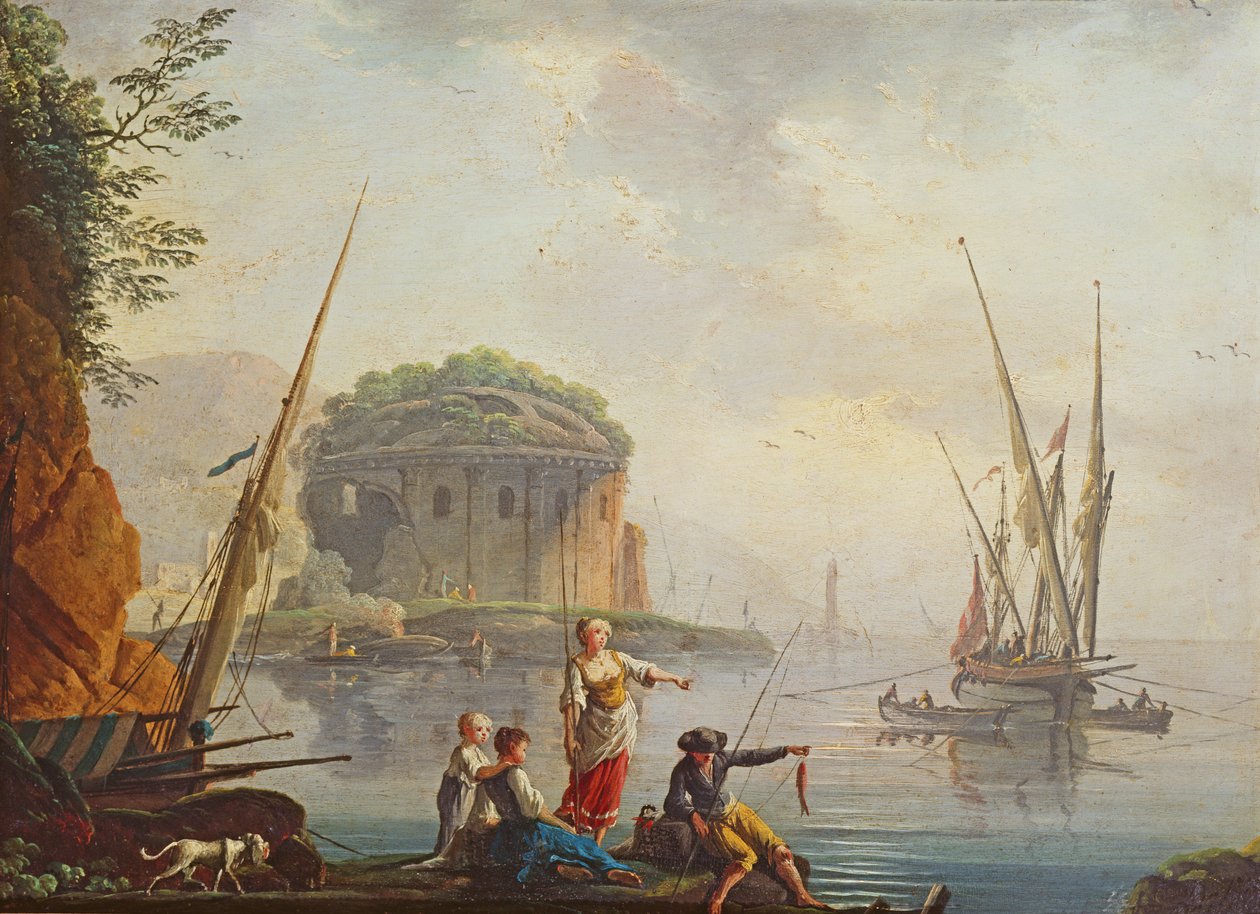 Deniz manzarası by Charles Francois Lacroix de Marseille