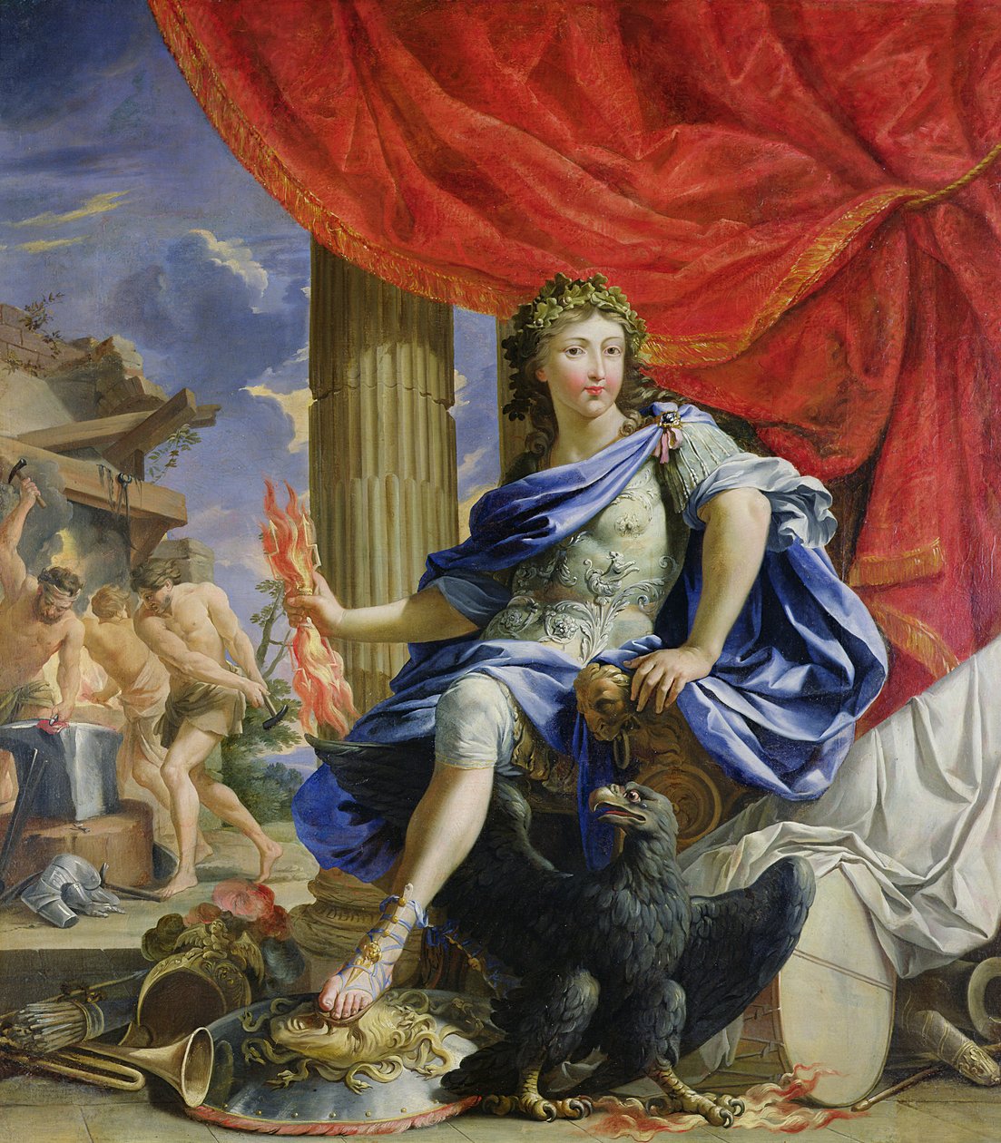 Louis XIV (1638-1715) as Jupiter Conquering the Fronde, 1648-67  by Charles Francois Poerson