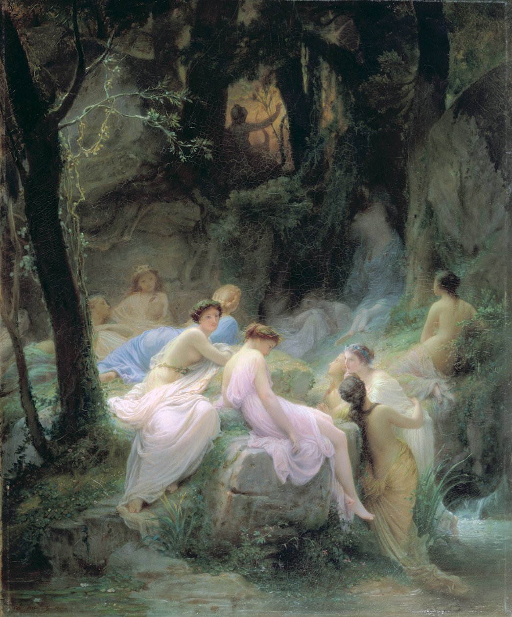 Nymphs Listening to the Songs of Orpheus, 1853  by Charles François Jalabert