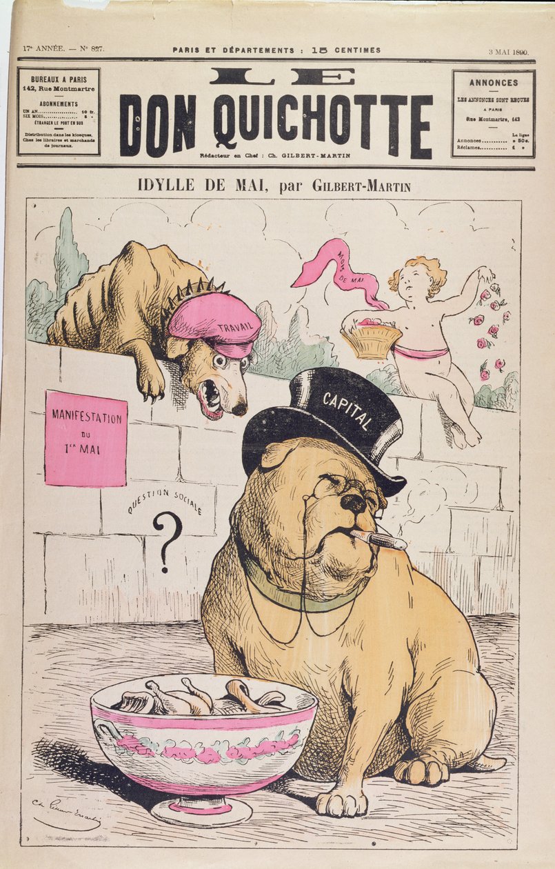 Cumhuriyet gazetesi "Le Don Kişot"un kapak resmi, 3 Mayıs 1890 by Charles Gilbert Martin