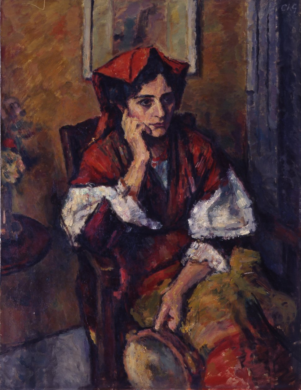 tef ile italyan kadın by Charles Guerin
