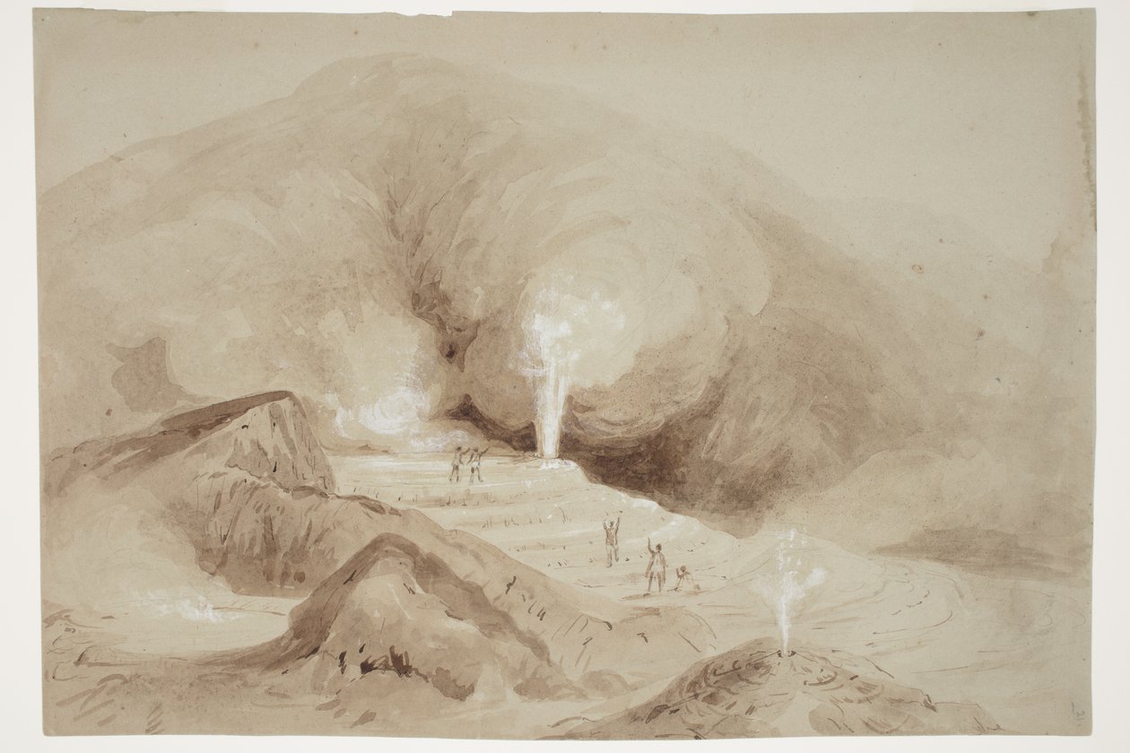 Rotorua yakınlarında aralıklı kaynayan kaynak by Charles Heaphy