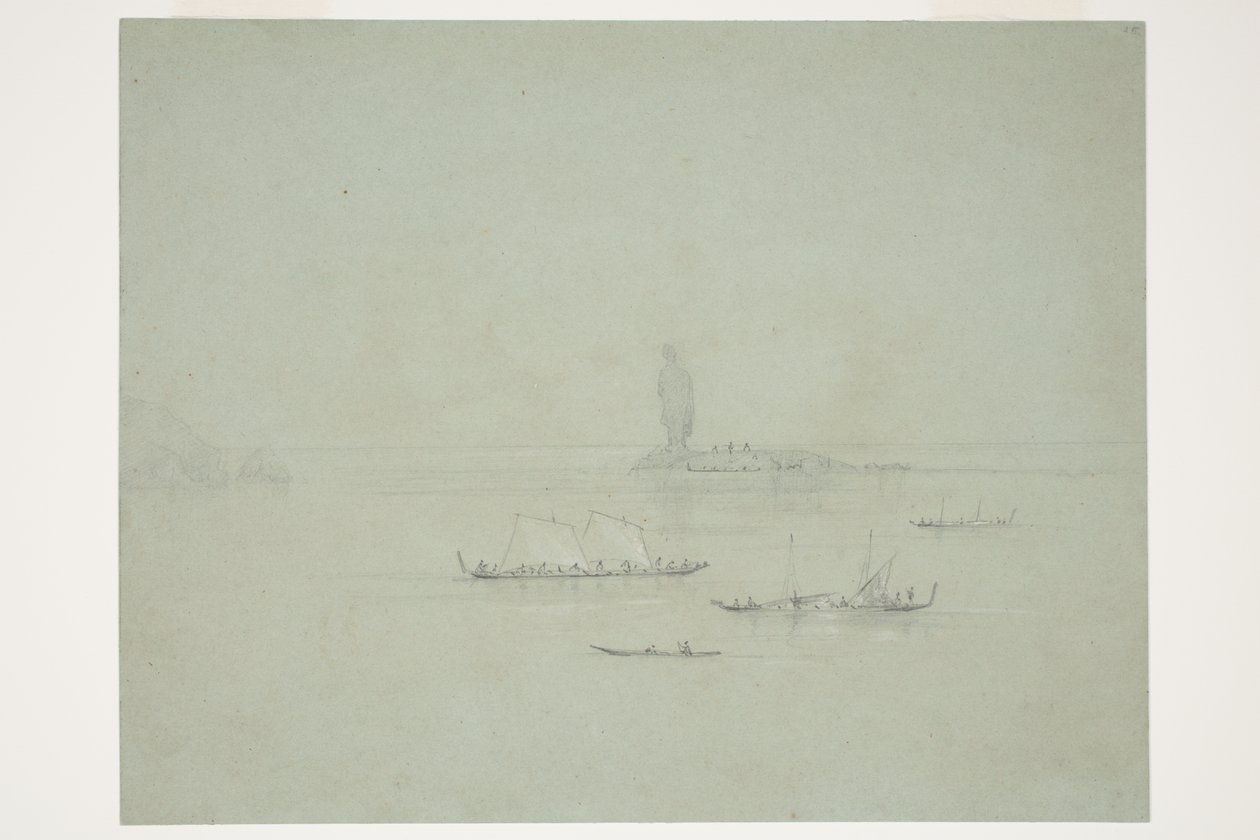 Heykel Kaya Manaia, Thames by Charles Heaphy