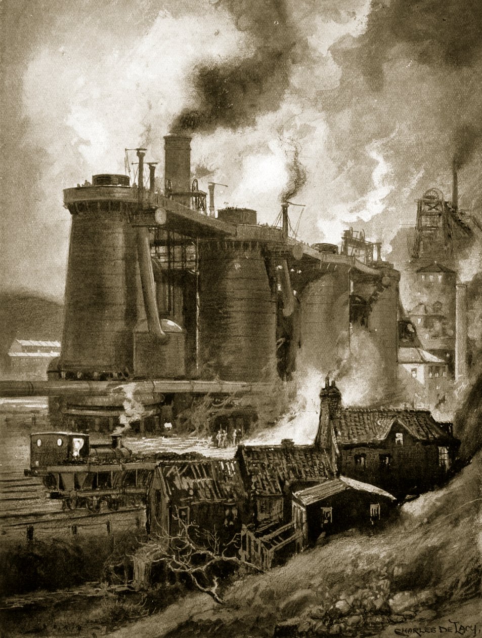 Dönemin yüksek fırınları by Charles John de Lacy