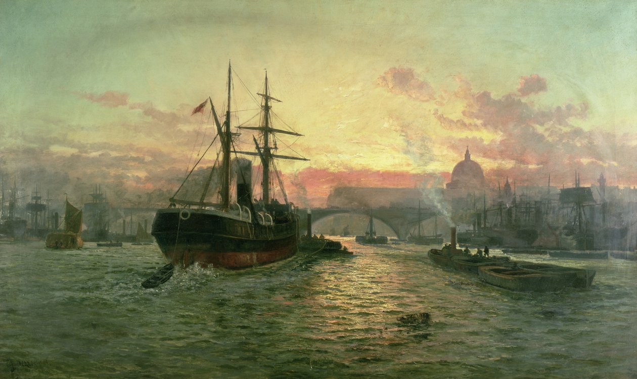 Londra Köprüsü by Charles John de Lacy