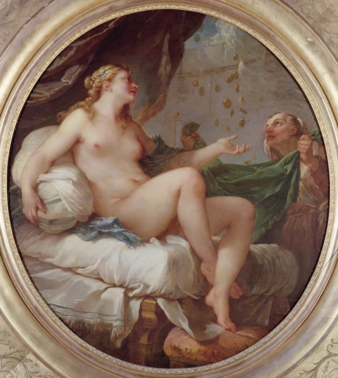 Danae Altın Yağmuru Alırken, c.1735 by Charles Joseph Natoire