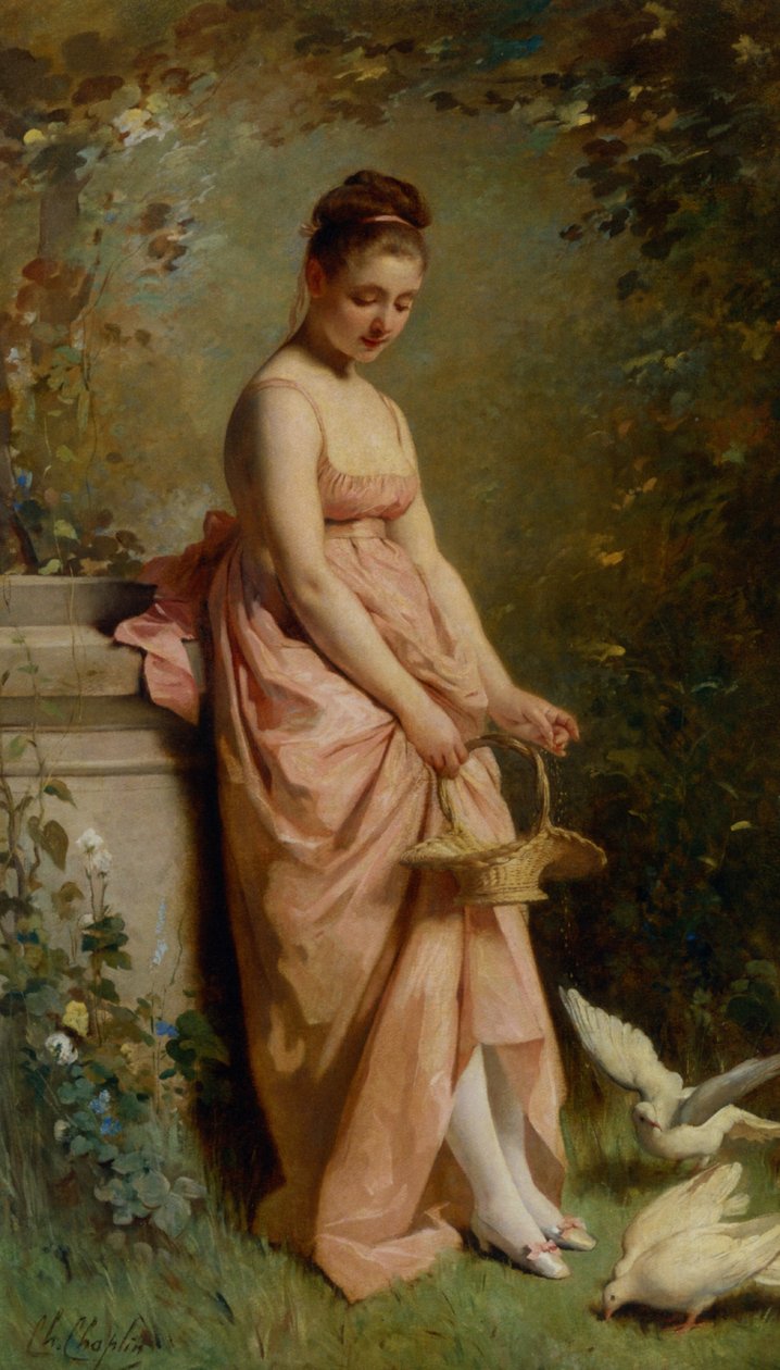 güvercin besleme by Charles Joshua Chaplin