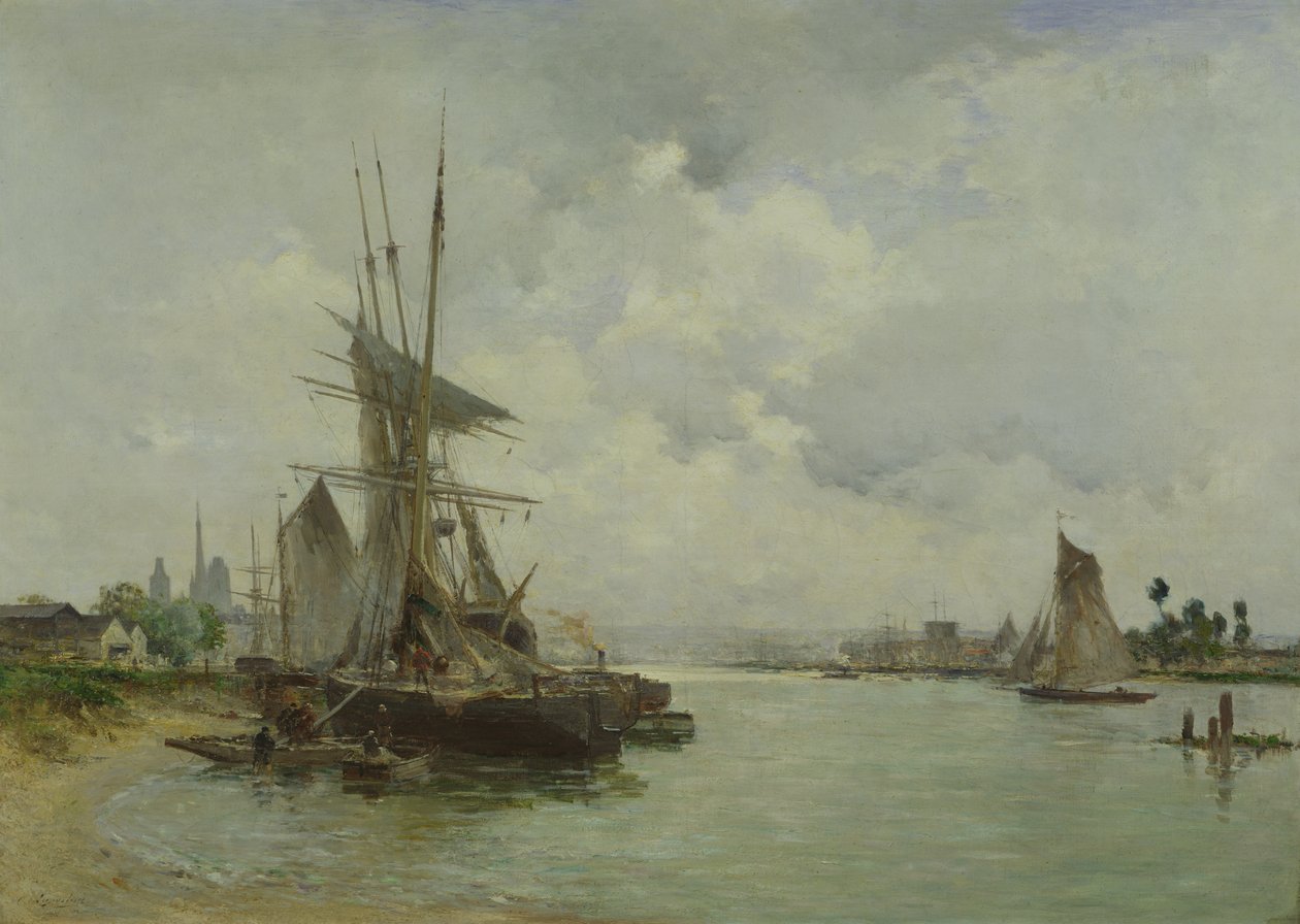 Rouen manzarası by Charles Lapostolet