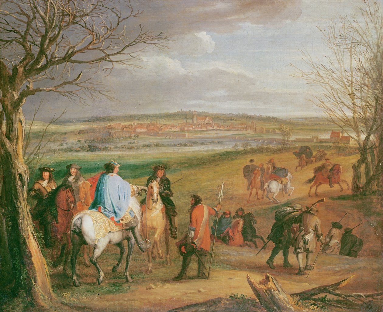 Louis XIV (1638-1715), Fransa ve Navarre Kralı, Dôle Kasabası önünde by Charles Le Brun