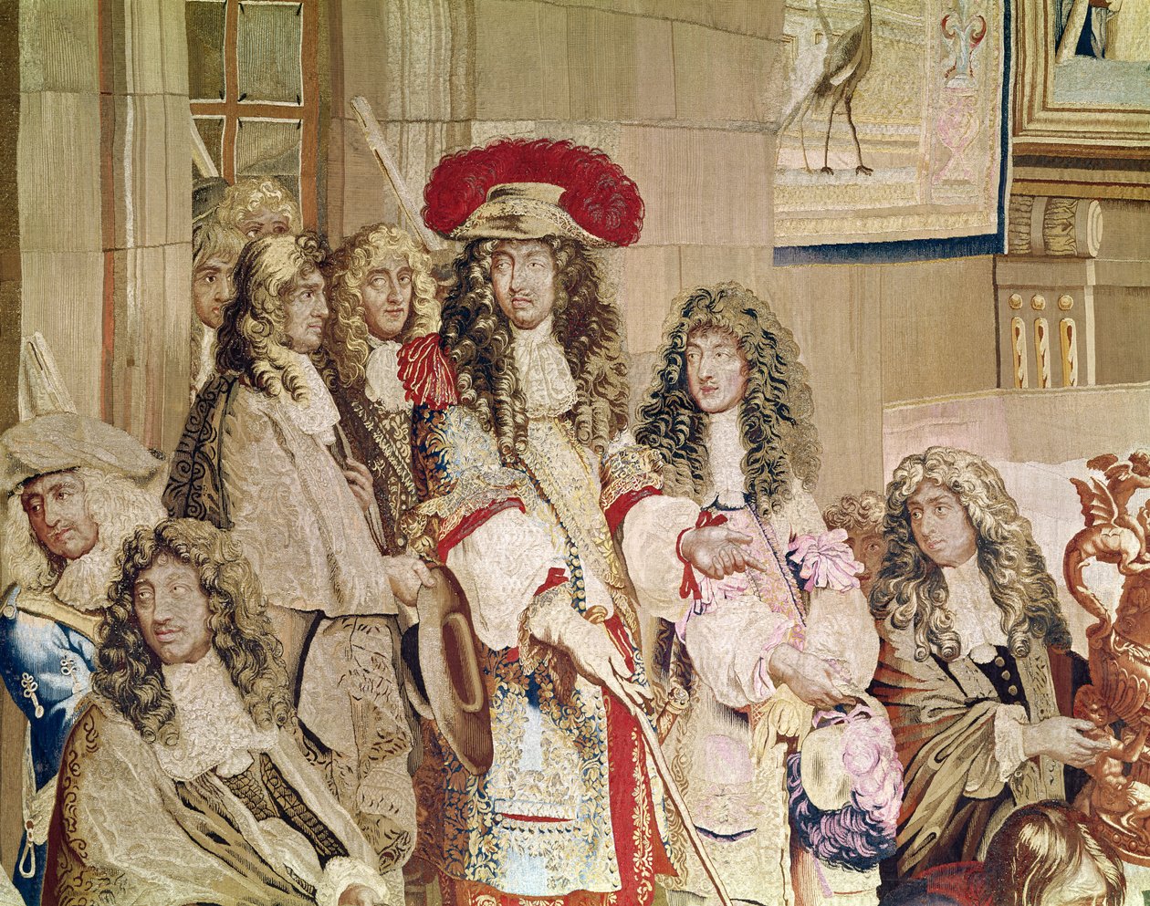 Louis XIV 1638-1715 Gobelins fabrikasını ziyaret ediyor, 15 Ekim 1667 goblen detayı 192118 by Charles Le Brun