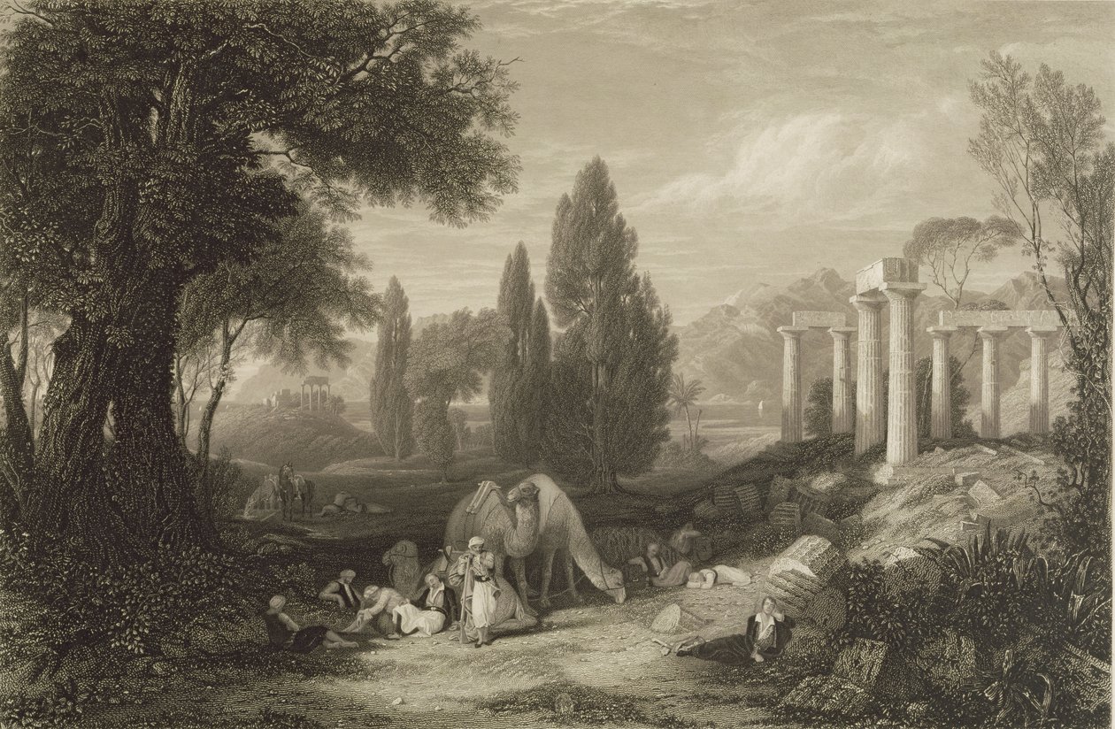 James T. Willmore (1800-63) 1833 (bw litho) tarafından oyulmuş Bryon