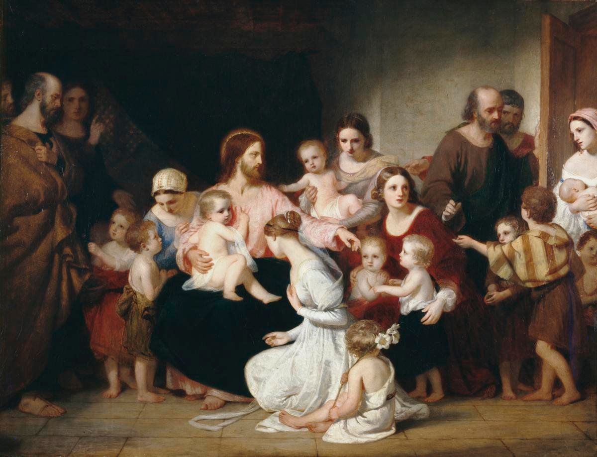 İsa Küçük Çocukları Kutsuyor by Charles Lock Eastlake