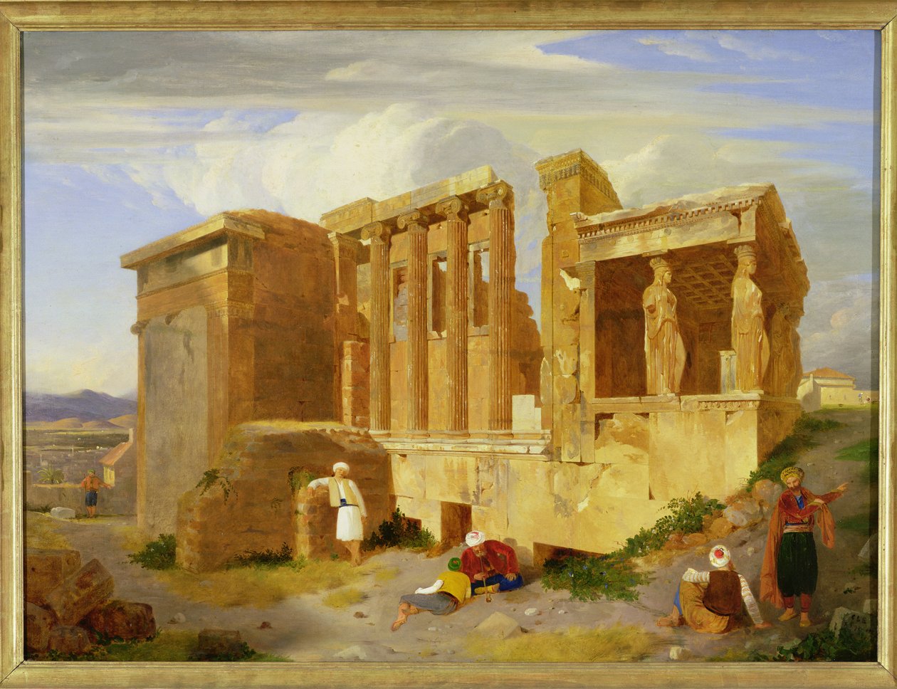 Erechtheum, Atina, Ön Plandaki Figürlerle, 1821 by Charles Lock Eastlake