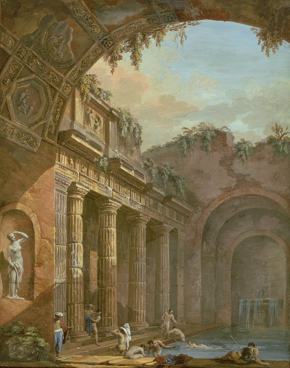 Banyo İçi by Charles Louis Clerisseau