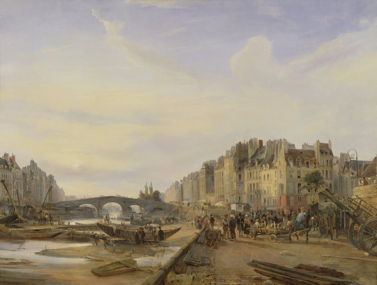Pont Marie ve Quai Saint-Paul by Charles Louis Mozin