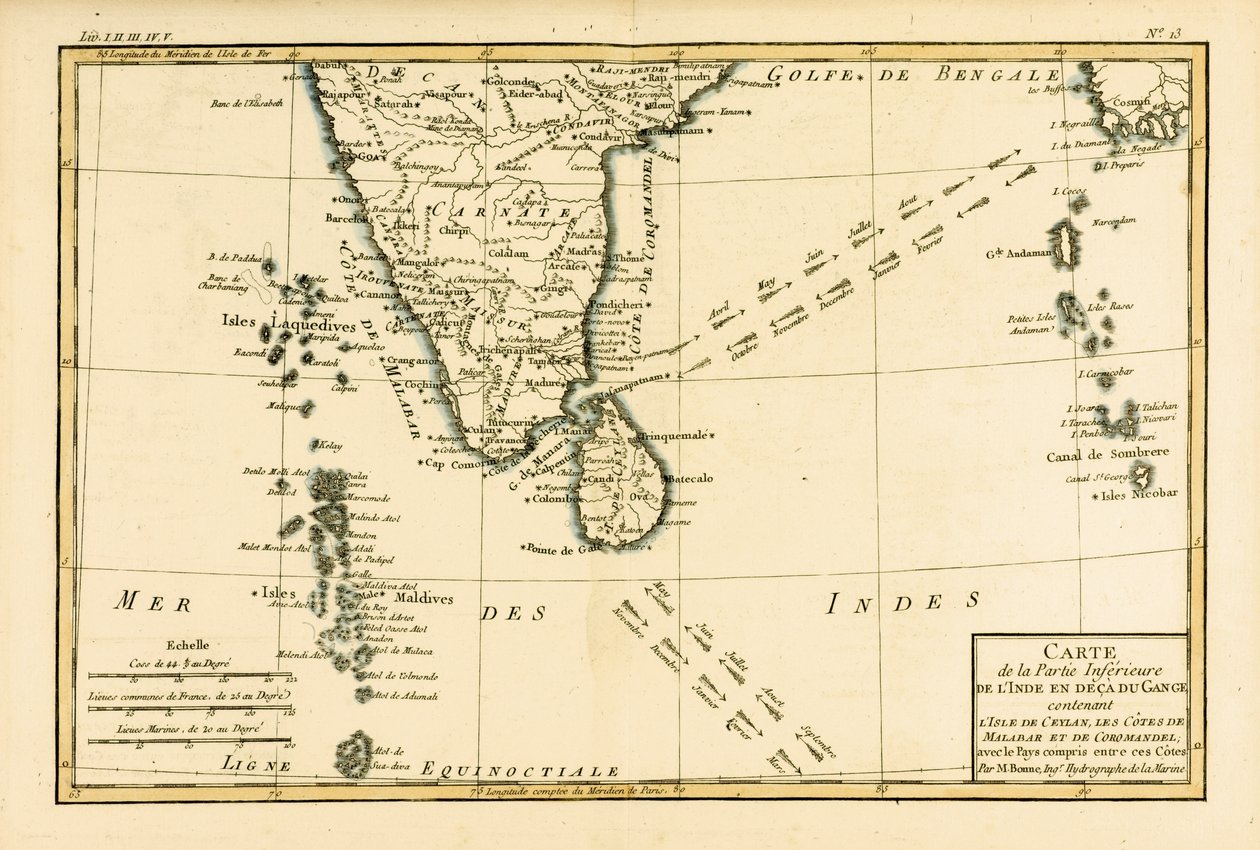 Güney Hindistan ve Seylan, Guillaume Raynal (1713-96) tarafından yazılan 