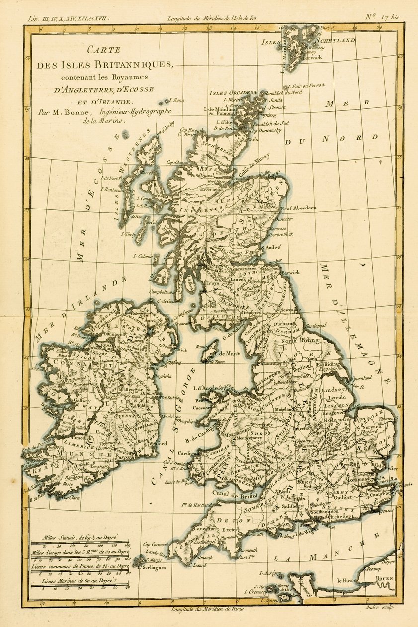 İngiliz Adaları, Guillaume Raynal (1713-96) tarafından yayınlanan 