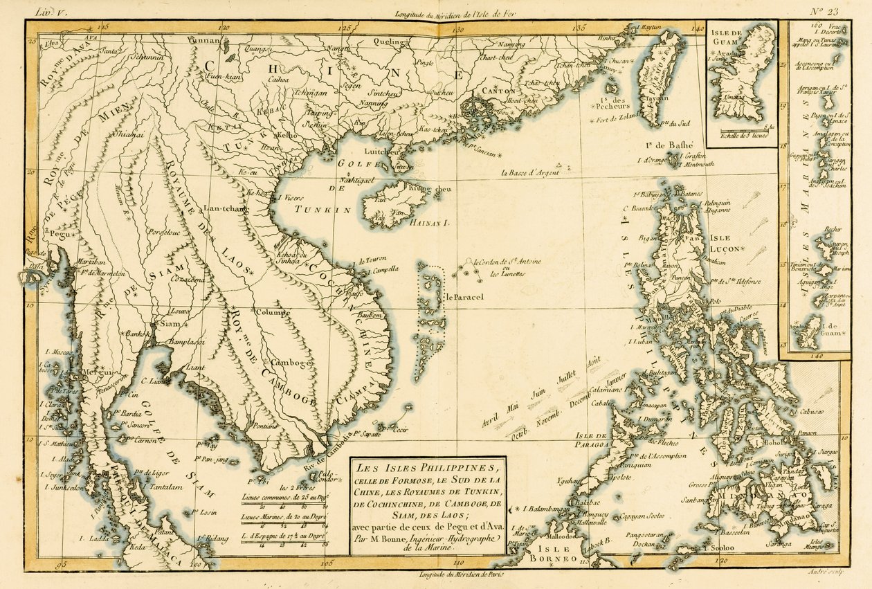 Filipinler, Formosa, Güney Çin, Tonkin Krallıkları, Cochin China, Kamboçya, Siam, Laos ve Pegu ve Ava